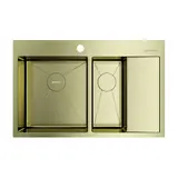 Кухонная мойка Omoikiri Akisame 78-2-LG-L (4973087) светлое золото