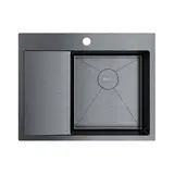 Кухонная мойка Omoikiri Akisame 65-GM-R (4973098) вороненая сталь