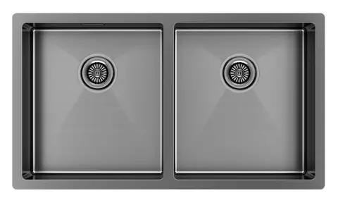 Кухонная мойка Paulmark Gerberg 78/2 UNI (780*440) Вороненая сталь GM