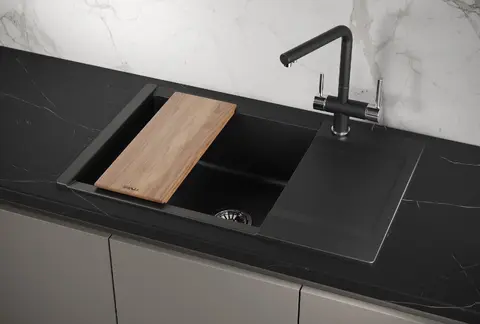 Кухонная мойка Granula ES-7807 (780*500) Шварц